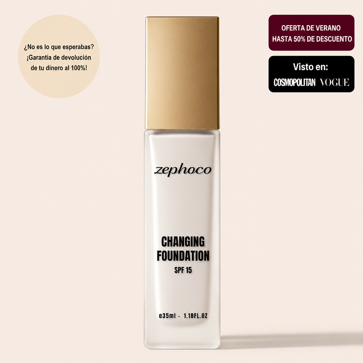 Base de Maquillaje Inteligente SPF15 -Zephoco