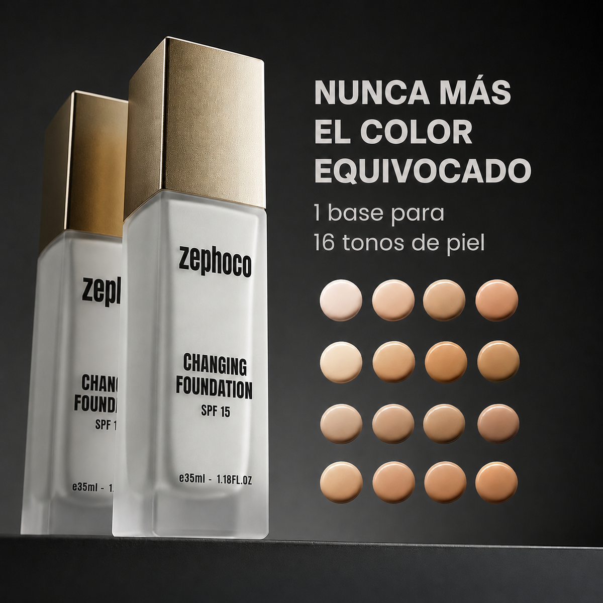 Base de Maquillaje Inteligente SPF15 -Zephoco